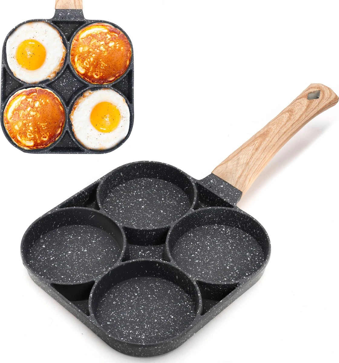 Merkloos Pancake Pan - Omeletpan - Eierpan - Anti Aanbaklaag - PFAS Vrij - Pancake Maker - Geschikt Voor Alle Warmtebronnen - Inductie Pannen 3 Merkloos Pancake Pan - Omeletpan - Eierpan - Anti Aanbaklaag - PFAS Vrij - Pancake Maker - Geschikt Voor Alle Warmtebronnen - Inductie Pannen
