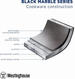Westinghouse Grillpan - Ø 28 Cm - Zwart Marmer - Geschikt Voor Alle Warmtebronnen Inclusief Inductie - Steakpan Met Antiaanbaklaag- Aluminium -Kookpot Serie Winkel 1138x1200 1