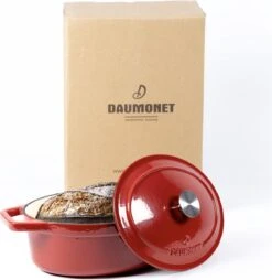 Daumonet Bocuse Rouge Gietijzeren Braadpan - Sudderpan Kersen Rood - Ovaal - Ø 29 Cm - 3 Liter - PFAS & PFOA Vrij - Emaille - Geschikt Voor Alle Warmtebronnen - Elektrisch - Gas - Halogeen - Inductie - Keramisch - Vaatwasserbestendig 21 Daumonet Bocuse Rouge Gietijzeren Braadpan - Sudderpan Kersen Rood - Ovaal - Ø 29 Cm - 3 Liter - PFAS & PFOA Vrij - Emaille - Geschikt Voor Alle Warmtebronnen - Elektrisch - Gas - Halogeen - Inductie - Keramisch - Vaatwasserbestendig -Kookpot Serie Winkel 1168x1200