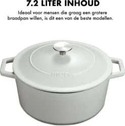 MOA Gietijzeren Braadpan - Inhoud 7,2 Liter - 30CM - Rond - Alle Warmtebronnen - Ook Voor Inductie - Gewicht 7,3 Kg - Wit - C30W 10 MOA Gietijzeren Braadpan - Inhoud 7,2 Liter - 30CM - Rond - Alle Warmtebronnen - Ook Voor Inductie - Gewicht 7,3 Kg - Wit - C30W -Kookpot Serie Winkel 1192x1200 14