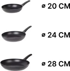 Masterchef Koekenpannen | 3-Delige Koekenpannenset | Inclusief 3 Inclusief Signature Collection Masterchef Messen | Ø 20, 24 En 28 Cm | Geschikt Voor Verschillende Warmtebronnen | Inductie, Elektrisch, Gas En Keramisch Pannenset | Vrij Van PFOA -Kookpot Serie Winkel 1193x1200 1