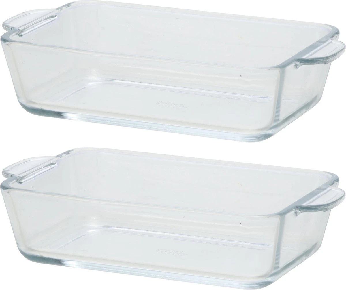 2x Rechthoekige Glazen Mini Ovenschaal 500 Ml 20 X 11 X 5 Cm - Ovenschotel Schalen 3 2x Rechthoekige Glazen Mini Ovenschaal 500 Ml 20 X 11 X 5 Cm - Ovenschotel Schalen