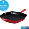 Cdealsz® Grillpan Gietijzer - Inductie - Rood - 28 Cm -Kookpot Serie Winkel 1200x1040