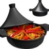 BIKO | Luxe Aluminium Tajine Inductie| Tagine | Geschikt Voor 4-8 Personen - Inductie - Zwart