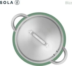 Sola Pannenset Blizz - 4 Delig - Ø Cm - Zilver - RVS - Sandwichbodem -Kookpot Serie Winkel 1200x1098 2