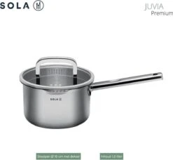 Sola Pannenset Juvia - 4 Delig - Ø 16,16,18,20 Cm - Zilver - RVS - Sandwichbodem -Kookpot Serie Winkel 1200x1110 1
