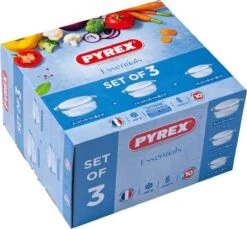 Pyrex Optimum Ovenschalenset 1,4 L - 2,1 L - 3 L - 21 X 18 X 8 Cm - 24 X 20 X 10 Cm - 27 X 23 X 11 Cm -Kookpot Serie Winkel 1200x1112 3