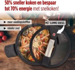 Rosmarino - Snelkookpan Met Glazen Deksel - Zwart - Ø24cm - 5 Liter - 100% PFAS & PFOA Vrij - Aluminium - Pressure Cooker - Non-stick Minerale Coating - Ergonomische Handgrepen - Geschikt Voor Alle Warmtebronnen -Kookpot Serie Winkel 1200x1115