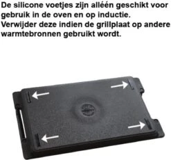 Eurolux Grillplaat Met Grepen - 41 X 24 X 2.5 Cm - Zwart - Aluminium - Geschikt Voor Alle Warmtebronnen -Kookpot Serie Winkel 1200x1119