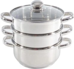 Merkloos Imperial Kitchen Stoompan - 20 Cm - 3 Delig - 21 X 26cm -Kookpot Serie Winkel 1200x1122 2