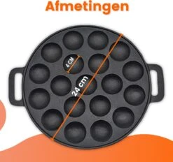 Kicinn Poffertjespan - Poffertjesmaker - Poffertjespan Inductie - Ø 24 Cm - 19 Poffertjes - Inclusief Handvaten -Kookpot Serie Winkel 1200x1127 4