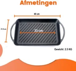 Kicinn Grillplaat - Gietijzer - Geëmailleerd - Incl. Accessoires - Ø 33 X 21.8 Cm (LxB) 10 Kicinn Grillplaat - Gietijzer - Geëmailleerd - Incl. Accessoires - Ø 33 X 21.8 Cm (LxB) -Kookpot Serie Winkel 1200x1127 5