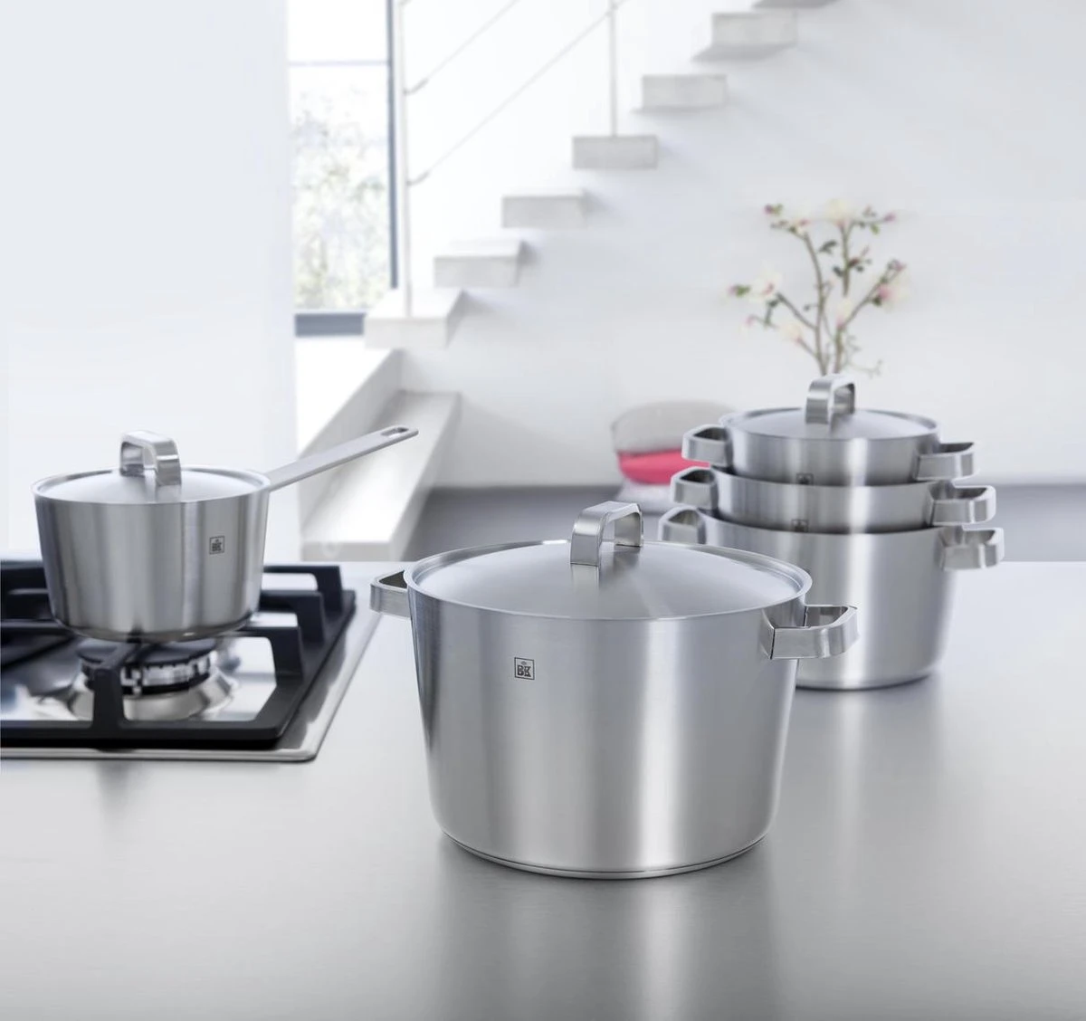 BK Conical+ Kookpannenset - 5-delig - RVS - Inductie 4 BK Conical+ Kookpannenset - 5-delig - RVS - Inductie - Afbeelding 2