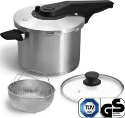 Springlane Roestvrijstalen Snelkookpan - Inductie - Pressure Cooker - 6,0 L Met Stoommand -Kookpot Serie Winkel 1200x1130