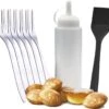 Ocina Poffertjespan Accessoires Set - Doseerfles - Poffertjes Spuitfles - 6x Poffertjes Vork - Kwast - Siliconen Kwast - Bakkwast - Gratis Poffertjes E-Book -Kookpot Serie Winkel 1200x1148