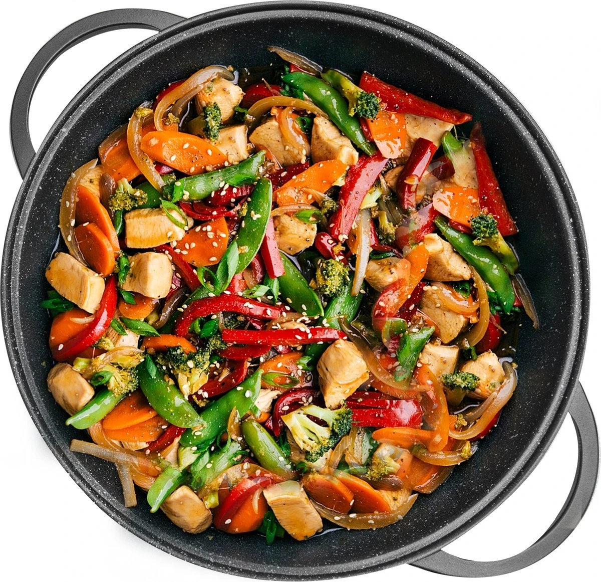 BIKO - Wokpan Ø 36 Cm - Marmeren Coating - Glazen Deksel - Wadjan - Zwart 4 BIKO - Wokpan Ø 36 Cm - Marmeren Coating - Glazen Deksel - Wadjan - Zwart - Afbeelding 2