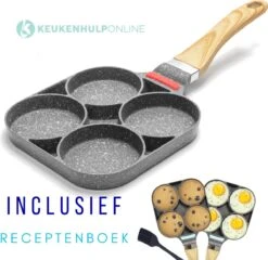 Culistar Pannenkoekenpan Inductie - Pancake Pan - Omeletpan - Omeletmaker - Eierpan - Inclusief Receptenboekje
