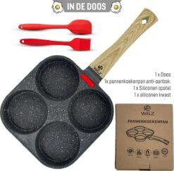 W&Z® Pannenkoekenpan Inductie - Pancake Pan - Omeletpan - Omeletmaker -Eierpan- Anti Aanbak - 4 Vakjes -Kookpot Serie Winkel 1200x1179 2