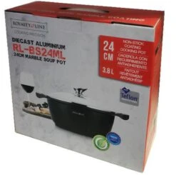 Royalty Line - Marble Soep/braadpan - Met Glazen Deksel Zwart - 24 CM. RL-BS24ML -Kookpot Serie Winkel 1200x1190 3