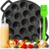 IRONO Poffertjespan Set - Incl. Doseerfles, Kwast En Vork - Poffertjespan Inductie En Electrisch - Poffertjesmaker 19 Poffertjes - Poffertjes Maken - Spuitfles - Cadeau Voor Mannen En Vrouwen -Kookpot Serie Winkel 1200x1191 3