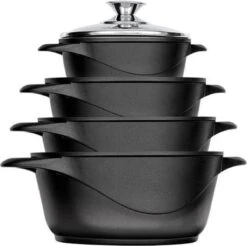 Smile 10 Delige Pannenset - Antiaanbaklaag - Vaatwasser Bestendig - Zwart 35 Smile 10 Delige Pannenset - Antiaanbaklaag - Vaatwasser Bestendig - Zwart -Kookpot Serie Winkel 1200x1195 2