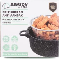 Benson Frituurpan Met Korf - Ø 26 Cm - Carbonstaal Met Marmer Coating -Kookpot Serie Winkel 1200x1199 11