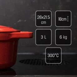 Daumonet Bocuse Rouge Gietijzeren Braadpan - Sudderpan Kersen Rood - Ovaal - Ø 29 Cm - 3 Liter - PFAS & PFOA Vrij - Emaille - Geschikt Voor Alle Warmtebronnen - Elektrisch - Gas - Halogeen - Inductie - Keramisch - Vaatwasserbestendig 18 Daumonet Bocuse Rouge Gietijzeren Braadpan - Sudderpan Kersen Rood - Ovaal - Ø 29 Cm - 3 Liter - PFAS & PFOA Vrij - Emaille - Geschikt Voor Alle Warmtebronnen - Elektrisch - Gas - Halogeen - Inductie - Keramisch - Vaatwasserbestendig -Kookpot Serie Winkel 1200x1199