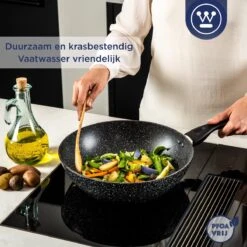 Westinghouse Wokpan Inductie - Ø 30 Cm - Zwart Marmer - Met Deksel -Kookpot Serie Winkel 1200x1200 1030