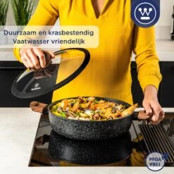 Westinghouse Hapjespan Inductie - Ø 32 Cm - Zwart Marmer - Speciale Editie - Met Deksel 14 Westinghouse Hapjespan Inductie - Ø 32 Cm - Zwart Marmer - Speciale Editie - Met Deksel -Kookpot Serie Winkel 1200x1200 1095