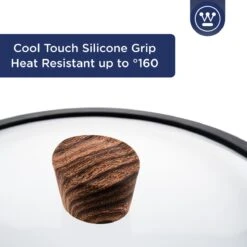 Westinghouse Hapjespan Inductie - Ø 28 Cm - Zwart Marmer Wood - Speciale Editie - Met Deksel - Geschikt Voor Alle Warmtebronnen -Kookpot Serie Winkel 1200x1200 1116