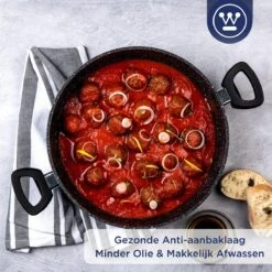 Westinghouse Hapjespan Inductie - Ø 28 Cm - Zwart Marmer - Met Deksel -Kookpot Serie Winkel 1200x1200 1120