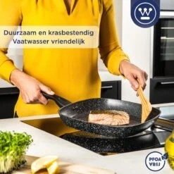 Westinghouse Grillpan - Ø 28 Cm - Zwart Marmer - Geschikt Voor Alle Warmtebronnen Inclusief Inductie - Steakpan Met Antiaanbaklaag- Aluminium -Kookpot Serie Winkel 1200x1200 118