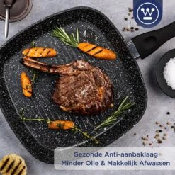 Westinghouse Grillpan - Ø 28 Cm - Zwart Marmer - Geschikt Voor Alle Warmtebronnen Inclusief Inductie - Steakpan Met Antiaanbaklaag- Aluminium -Kookpot Serie Winkel 1200x1200 119
