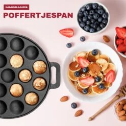 MM Brands Poffertjespan - Poffertjesmaker - Inductie / Oven / BBQ - Inclusief Handvat, Borstel En Vorken -Kookpot Serie Winkel 1200x1200 1215