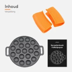 Ocina Poffertjespan– 19 Poffertjes – Poffertjesmaker – Poffertjespan Inductie – Poffertjespan Electrisch – Gietijzeren Pan – Inclusief Warmtebestendige Handvaten– Gratis Receptenboek -Kookpot Serie Winkel 1200x1200 1222