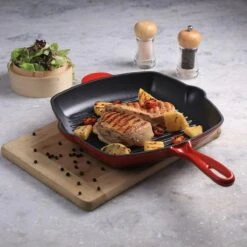Cdealsz® Grillpan Gietijzer - Inductie - Rood - 28 Cm -Kookpot Serie Winkel 1200x1200 1308
