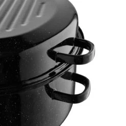 Emalia Geëmailleerde Braadpan Met Deksel 7L - Braadslede - Bakpan - Grillpan - Emaille - Zwart -Kookpot Serie Winkel 1200x1200 1320