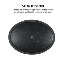 MOA Gietijzeren Braadpan - Inhoud 4,7 Liter - 29CM - Ovaal - Alle Warmtebronnen - Ook Voor Inductie - Gewicht 5,7 Kg - Zwart - C29B -Kookpot Serie Winkel 1200x1200 1334