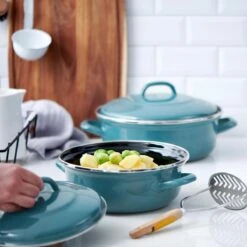 BK Fortalit Braadpan Ø 24 Cm - Blauw - Emaille - Inductie -Kookpot Serie Winkel 1200x1200 1388