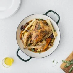 Navaris Gietijzeren Stoofpan Met Deksel- 3,5 Liter Gietijzeren Ovenschaal Van Email - Geschikt Voor Alle Warmtebronnen - Groen -Kookpot Serie Winkel 1200x1200 1391