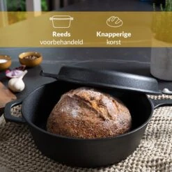 Chefarone Gietijzeren Pan - 2-in-1 Braadpan Inclusief Deksel - Geschikt Voor Alle Warmtebronnen -Kookpot Serie Winkel 1200x1200 1393