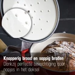 Daumonet Carême Rouge Gietijzeren Braadpan - Sudderpan Kersen Rood - Rond - Ø26 Cm - 4,4 Liter - PFAS & PFOA Vrij - Emaille - Geschikt Voor Alle Warmtebronnen - Elektrisch - Gas - Halogeen - Inductie - Keramisch - Vaatwasserbestendig 14 Daumonet Carême Rouge Gietijzeren Braadpan - Sudderpan Kersen Rood - Rond - Ø26 Cm - 4,4 Liter - PFAS & PFOA Vrij - Emaille - Geschikt Voor Alle Warmtebronnen - Elektrisch - Gas - Halogeen - Inductie - Keramisch - Vaatwasserbestendig -Kookpot Serie Winkel 1200x1200 1418