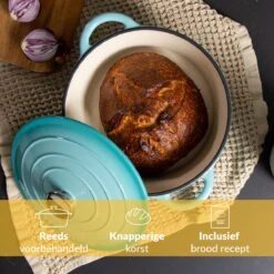 Chefarone Gietijzeren Pan - Braadpan Inclusief Deksel - Geschikt Voor Alle Warmtebronnen - Geëmailleerd Blauw 13 Chefarone Gietijzeren Pan - Braadpan Inclusief Deksel - Geschikt Voor Alle Warmtebronnen - Geëmailleerd Blauw -Kookpot Serie Winkel 1200x1200 1447