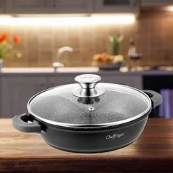Cheffinger 28cm Lage Kookpot / Braadpan - CF-SC28 -Kookpot Serie Winkel 1200x1200 146