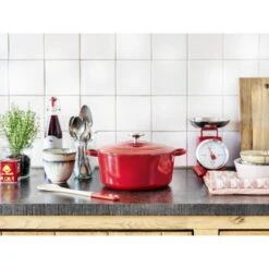 BK Bourgogne Braadpan Ø 28 Cm - Rood - Gietijzer - Inductie 16 BK Bourgogne Braadpan Ø 28 Cm - Rood - Gietijzer - Inductie -Kookpot Serie Winkel 1200x1200 1465