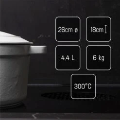 Daumonet Carême Blanc Gietijzeren Braadpan - Sudderpan Wit - Rond - Ø 26 Cm - 4,4 Liter - 100% PFAS & PFOA Vrij - Emaille - Geschikt Voor Alle Warmtebronnen - Elektrisch - Gas - Halogeen - Inductie - Keramisch - Vaatwasserbestendig 18 Daumonet Carême Blanc Gietijzeren Braadpan - Sudderpan Wit - Rond - Ø 26 Cm - 4,4 Liter - 100% PFAS & PFOA Vrij - Emaille - Geschikt Voor Alle Warmtebronnen - Elektrisch - Gas - Halogeen - Inductie - Keramisch - Vaatwasserbestendig -Kookpot Serie Winkel 1200x1200 1482