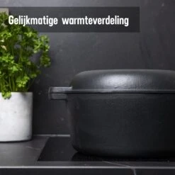 Daumonet Ducasse Gietijzeren Double Use Braadpan - Combi Sudderpan Zwart - 2-in-1 Bak- En Braadpan - PFAS & PFOA Vrij - Rond - Ø 26 Cm - 4,4 Liter - Emaille - Alle Warmtebronnen - Elektrisch - Gas - Halogeen - Inductie - Keramisch 17 Daumonet Ducasse Gietijzeren Double Use Braadpan - Combi Sudderpan Zwart - 2-in-1 Bak- En Braadpan - PFAS & PFOA Vrij - Rond - Ø 26 Cm - 4,4 Liter - Emaille - Alle Warmtebronnen - Elektrisch - Gas - Halogeen - Inductie - Keramisch -Kookpot Serie Winkel 1200x1200 1516