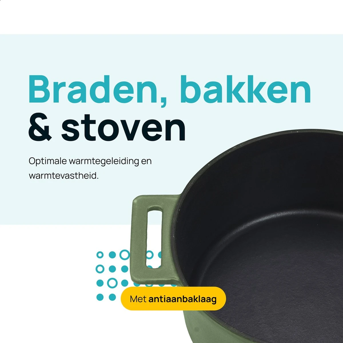 MOA Gietijzeren Braadpan - Inhoud 4,75 Liter - 26CM - Rond - Alle Warmtebronnen - Ook Voor Inductie - Gewicht 5,8 Kg - Olijfgroen - MC26OG 6 MOA Gietijzeren Braadpan - Inhoud 4,75 Liter - 26CM - Rond - Alle Warmtebronnen - Ook Voor Inductie - Gewicht 5,8 Kg - Olijfgroen - MC26OG - Afbeelding 4