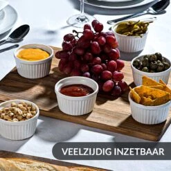 Chefarone Mini Ronde Ovenschalen - Mini Vormpjes Set Van 10 - Bakvormen Keramiek 200 ML - Crème Brulée Schaaltje - Wit -Kookpot Serie Winkel 1200x1200 1542