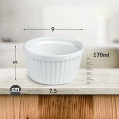 Chefarone Mini Ronde Ovenschalen - Mini Vormpjes Set Van 10 - Bakvormen Keramiek 200 ML - Crème Brulée Schaaltje - Wit -Kookpot Serie Winkel 1200x1200 1543